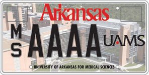 University of Arkansas Medical Sciences License Plate